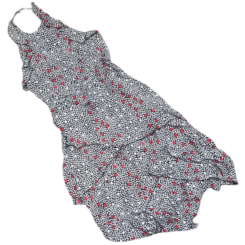 SPACE STYLE CONCEPT Black Red White Silk Dress